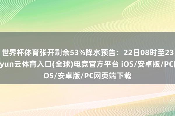 世界杯体育张开剩余53%降水预告：22日08时至23日08时-开yun云体育入口(全球)电竞官方平台 iOS/安卓版/PC网页端下载