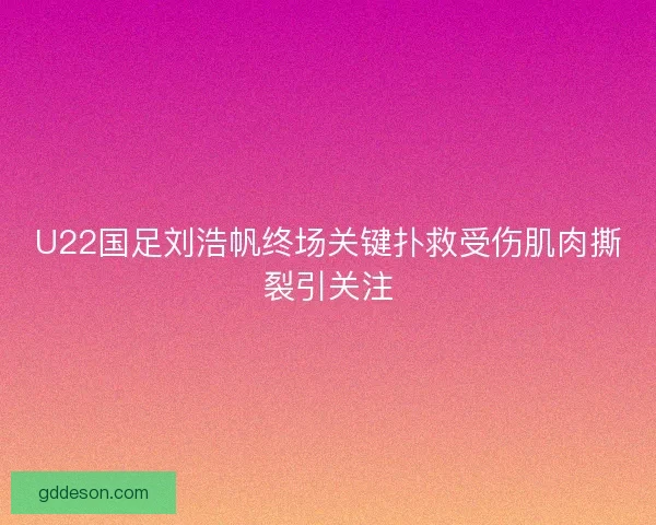 U22国足刘浩帆终场关键扑救受伤肌肉撕裂引关注