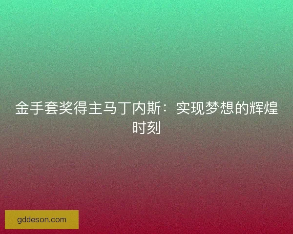 金手套奖得主马丁内斯：实现梦想的辉煌时刻