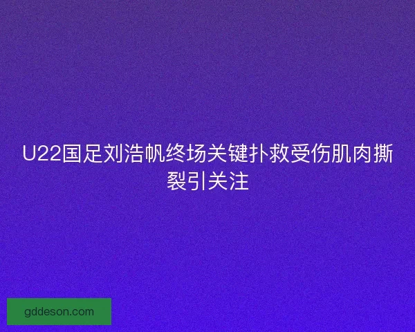 U22国足刘浩帆终场关键扑救受伤肌肉撕裂引关注